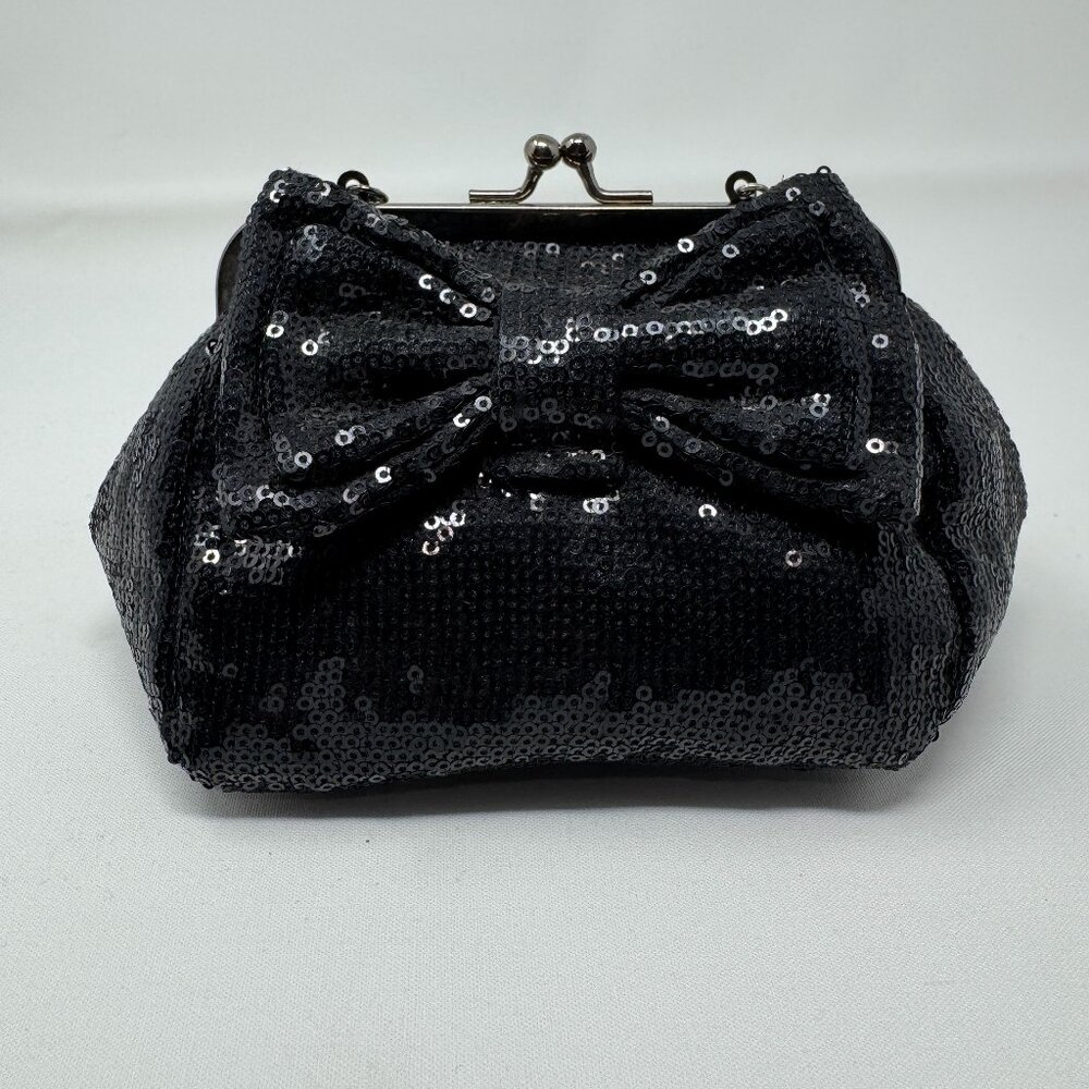 Rare Betsey Johnson Sequined Chain-Strap Mini Purse